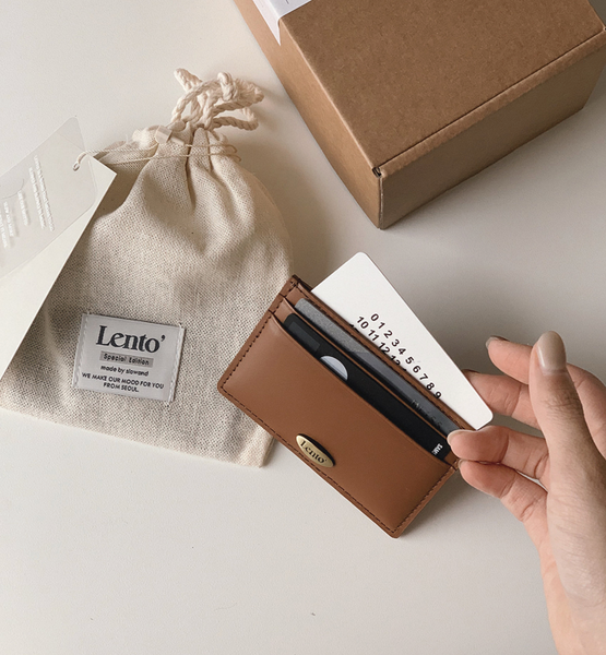 [SLOWAND] # LENTO Minimal Card Wallet (Cowhide)