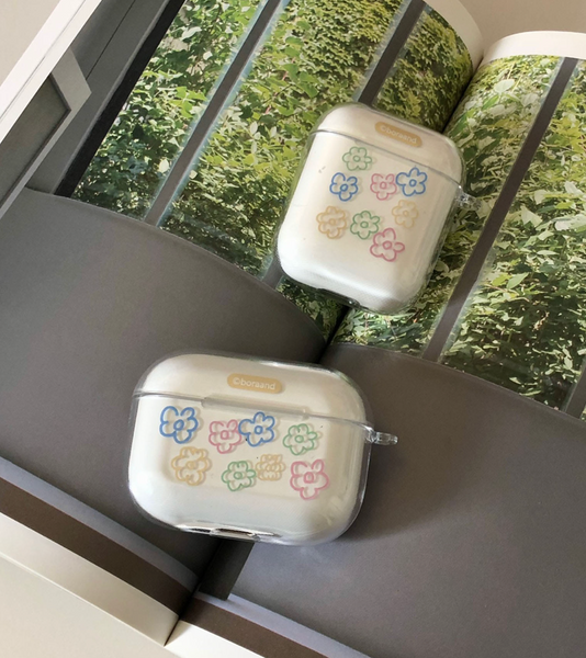 [bora and] Soft Flower Airpods Hard Case