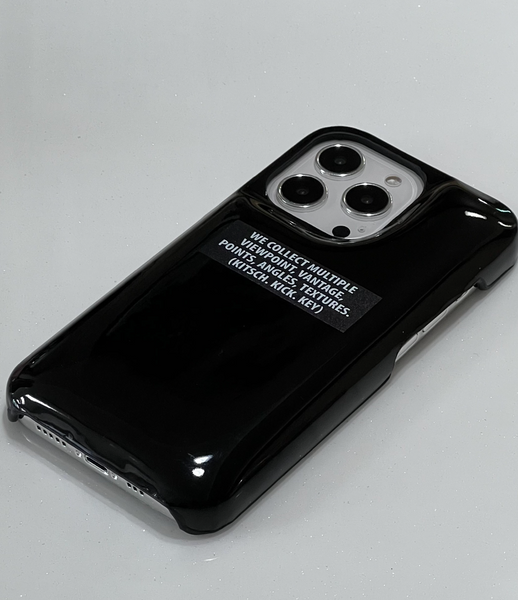 [kitsch kickkey] Emboss Black Cushion Phone Case