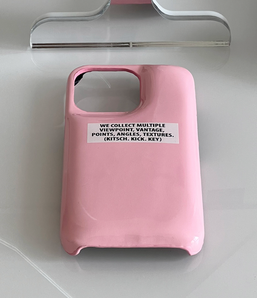 [kitsch kickkey] Emboss Pink Cushion Phone Case