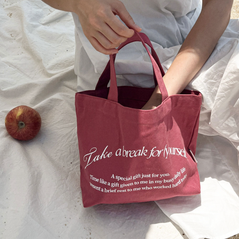 [Mademoment] Take a Break Pink Eco Bag