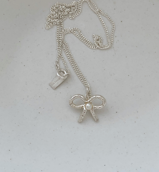 [Forimyme] [Silver 925] Ribbon Handmade Silver Necklace