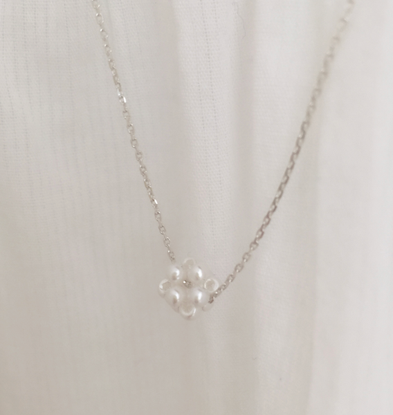 [moat] Snow Pearl Necklace (silver925)