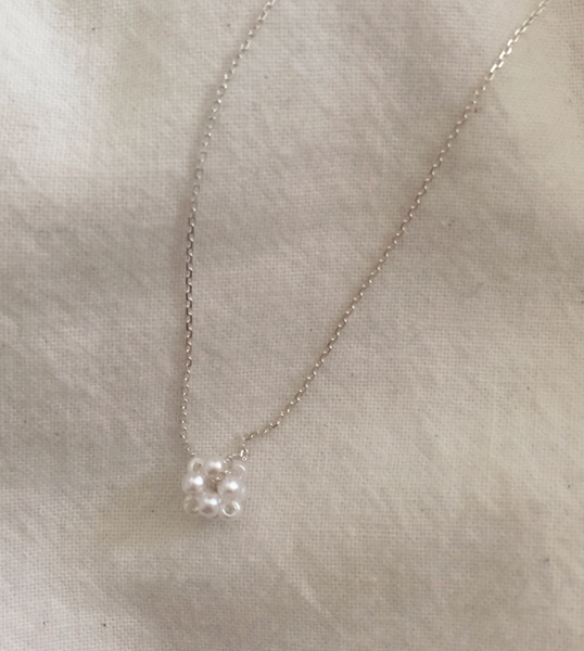 [moat] Snow Pearl Necklace (silver925)