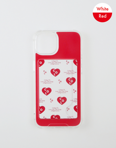 [collagevacance] Heart Logo Pattern Card Pocket Case (5type)