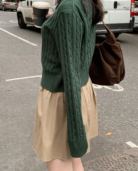 [98°C] Autumn Flared Mini Skirt