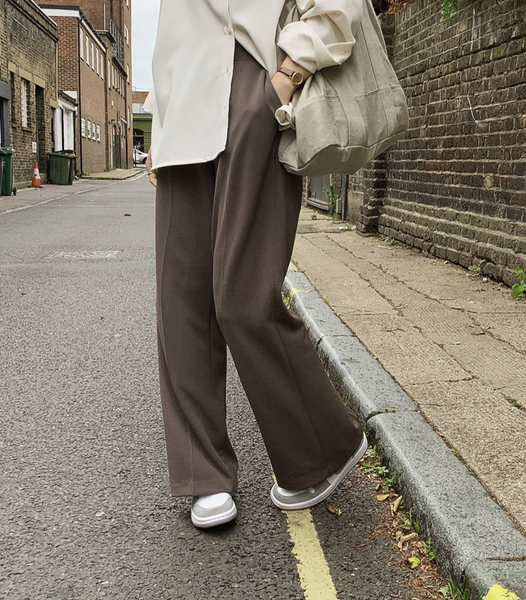 [SLOWAND] # SLOWMADE Market Semi Boots Cut Training Slacks