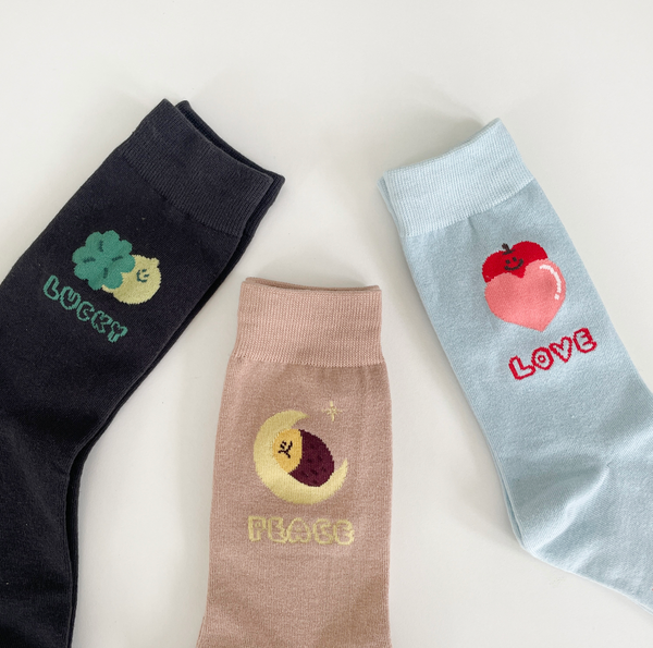 [second morning] Lettering Socks