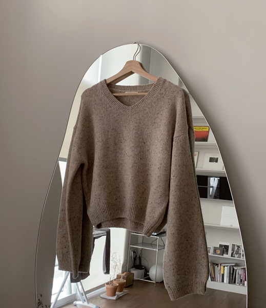 [SLOWAND] # SLOWMADE Autumn Mix V-neck Knitwear