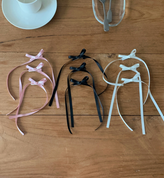 [SOYE PI-NE] Long Ribbon Hairpin Set