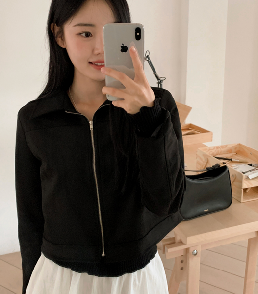 [SHOPPERLAND] Autumn Suede Crop Jacket