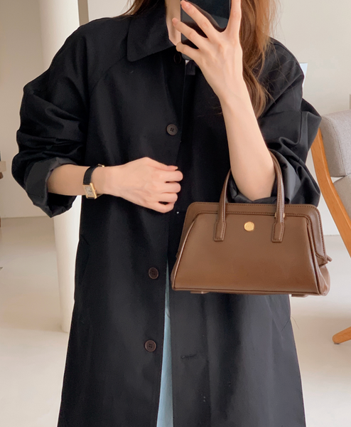 [SHOPPERLAND] French Single Half Trench Coat