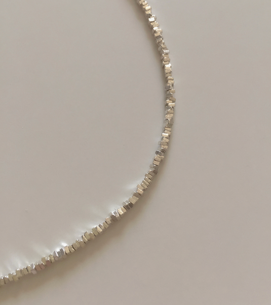 [moat] Silver Chip Necklace (silver925)