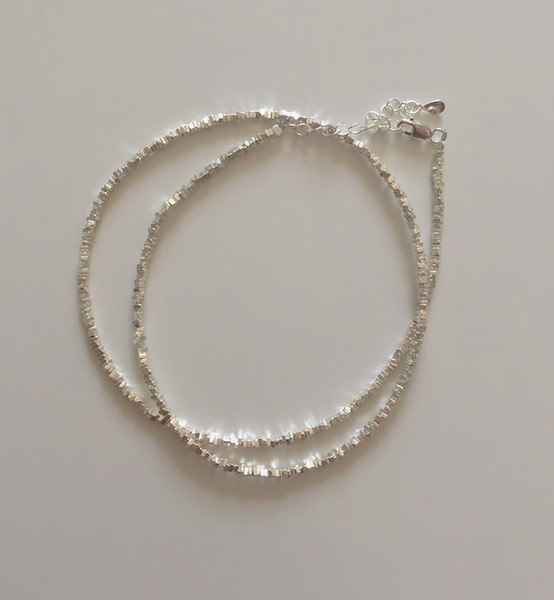 [moat] Silver Chip Necklace (silver925)