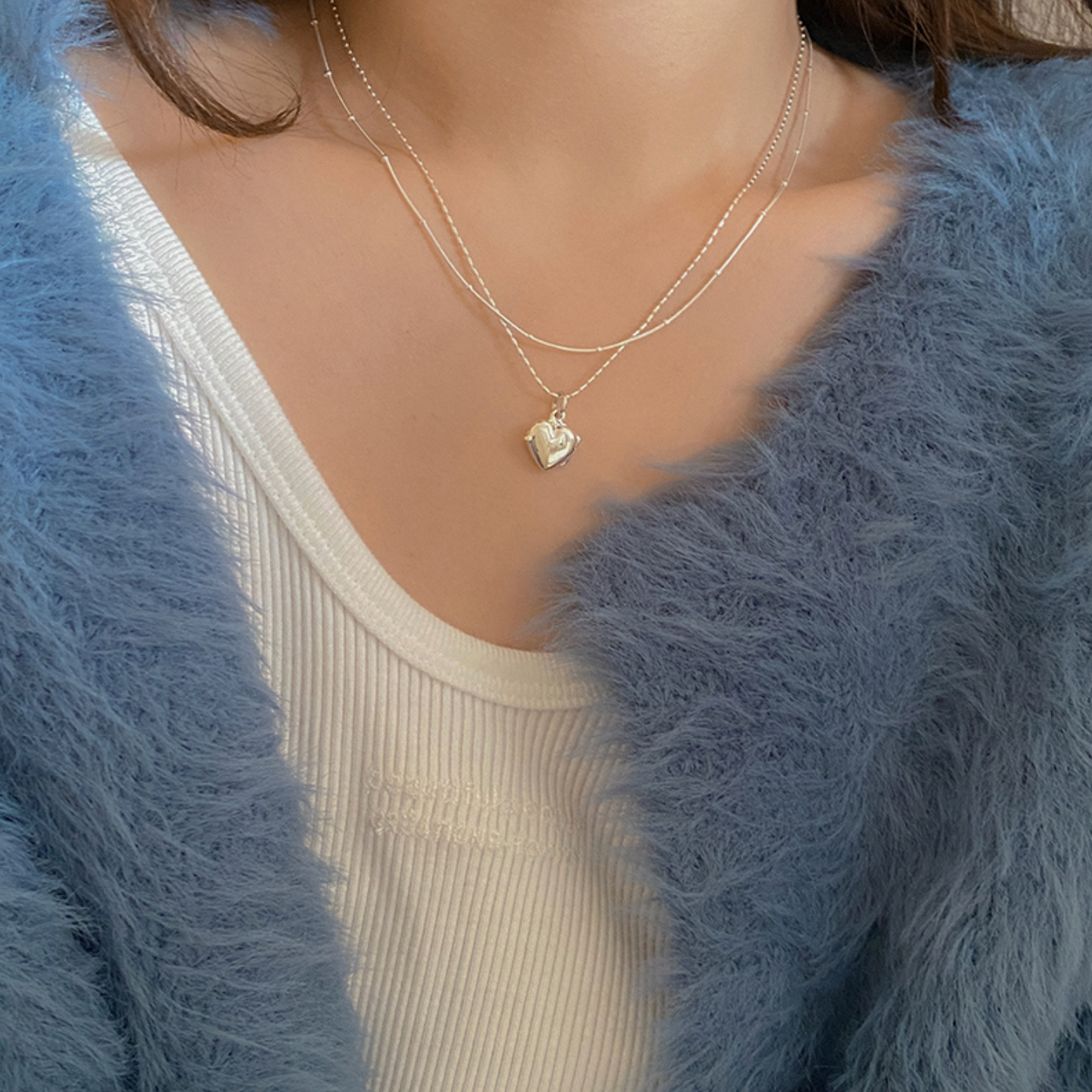 [moat] Lovely Locket Necklace (silver925)