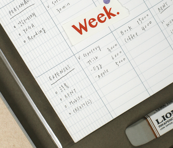 [PAPERIAN] Lists to Live By 3 Row Weekly Planner