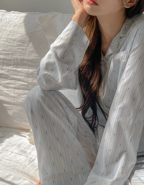 [Juuneedu] Mone Flower Stripe Pyjamas