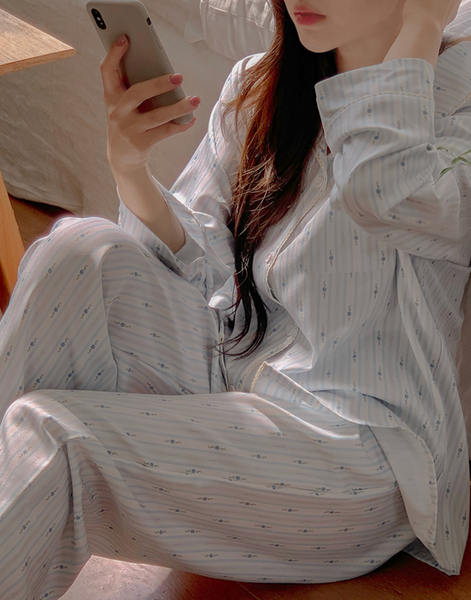 [Juuneedu] Mone Flower Stripe Pyjamas