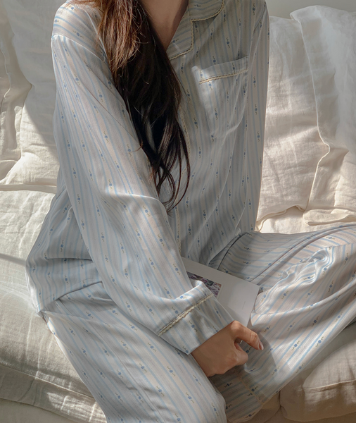 [Juuneedu] Mone Flower Stripe Pyjamas