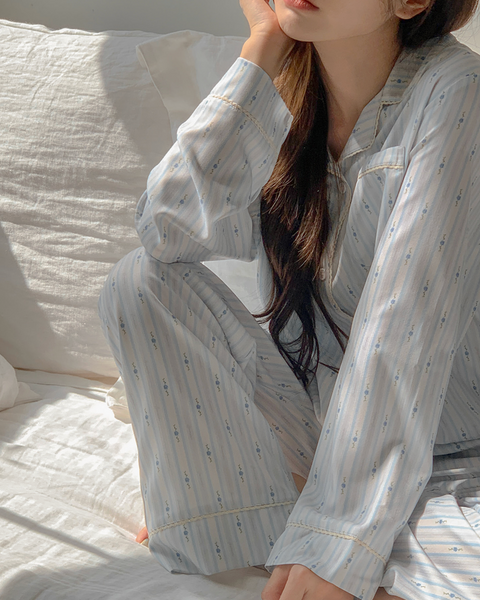 [Juuneedu] Mone Flower Stripe Pyjamas