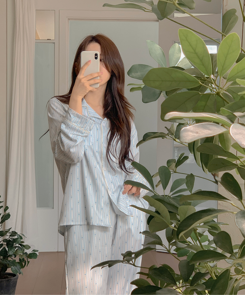 [Juuneedu] Mone Flower Stripe Pyjamas