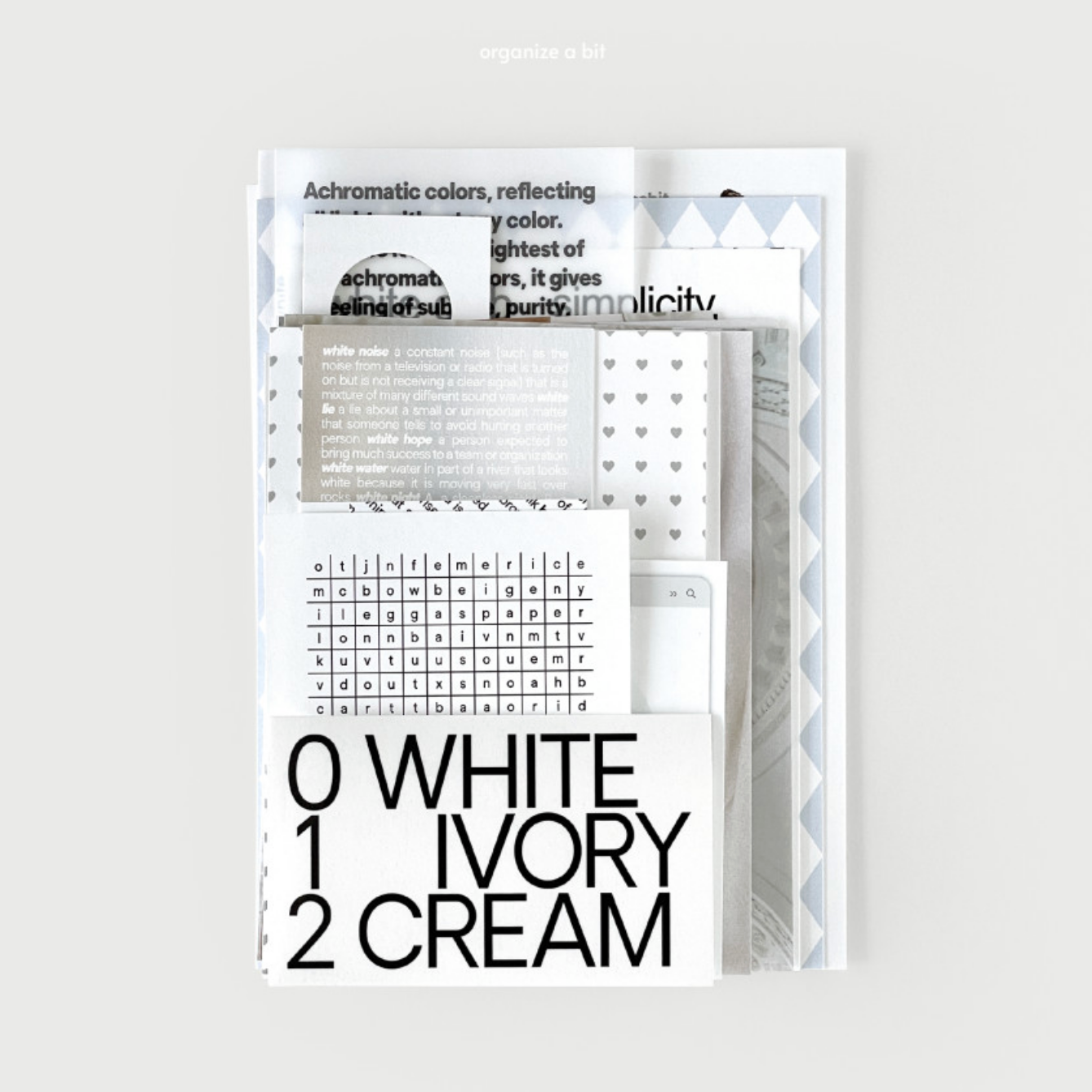 [oab studio] Tone Pack White Sticker Pack