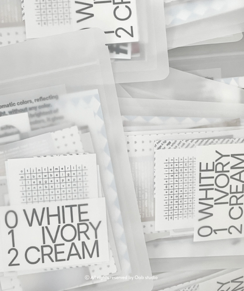 [oab studio] Tone Pack White Sticker Pack