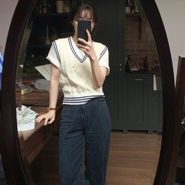 [SLOWAND] # SLOWMADE Today Wide Deep Blue Denim Pants