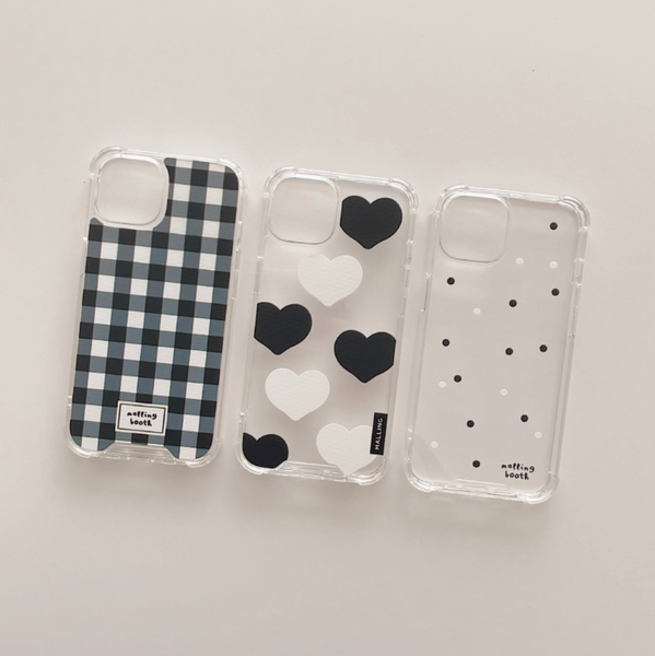 [malling booth] Black Deco Jelly Hard Case