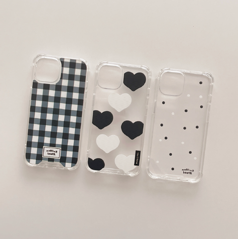 [malling booth] Black Deco Jelly Hard Case