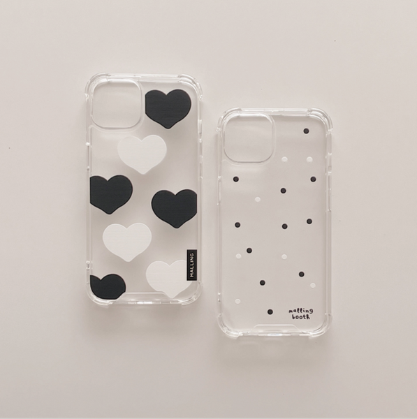 [malling booth] Black Deco Jelly Hard Case