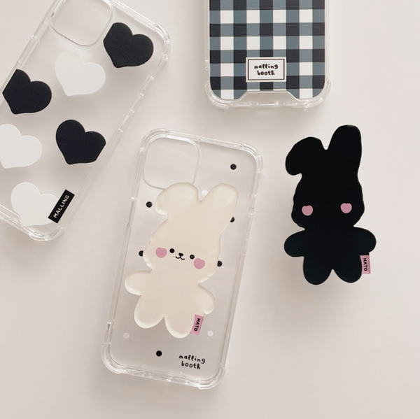 [malling booth] Black Deco Jelly Hard Case