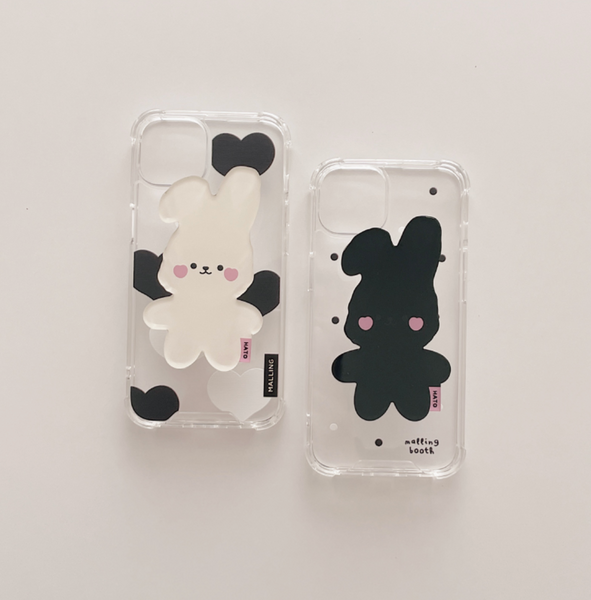 [malling booth] Black Deco Jelly Hard Case