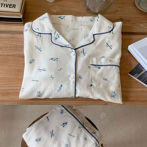 [Juuneedu] Jae Ribbon Pyjama Set