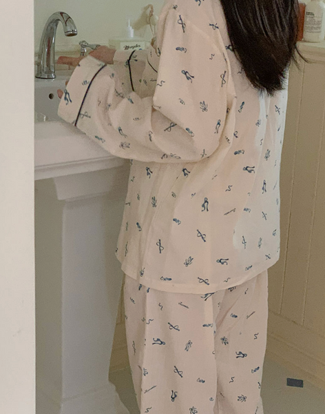 [Juuneedu] Jae Ribbon Pyjama Set