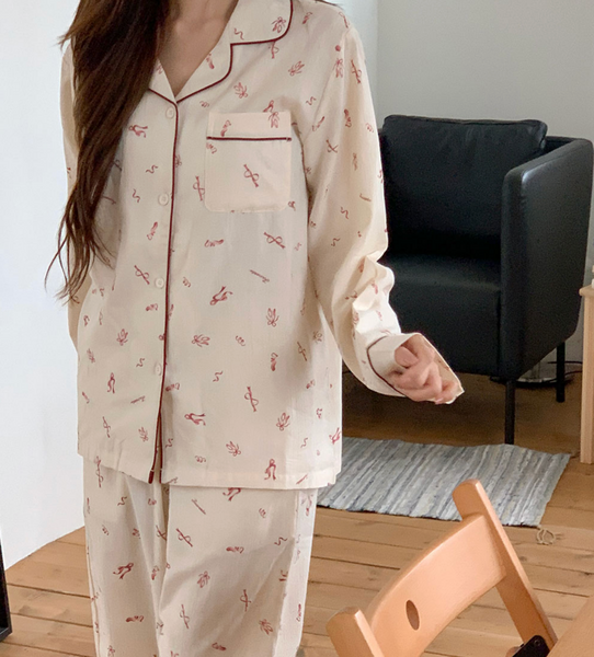 [Juuneedu] Jae Ribbon Pyjama Set