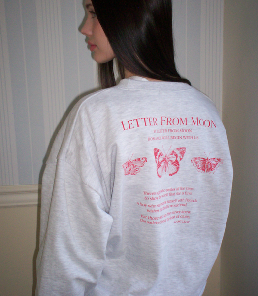 [Letter from Moon] Triple Butterfly Embroidered Sweatshirt