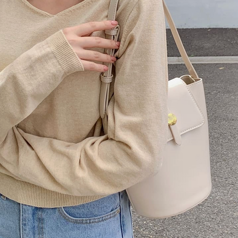 [CHERRYKOKO] Button Daily Tote Bag