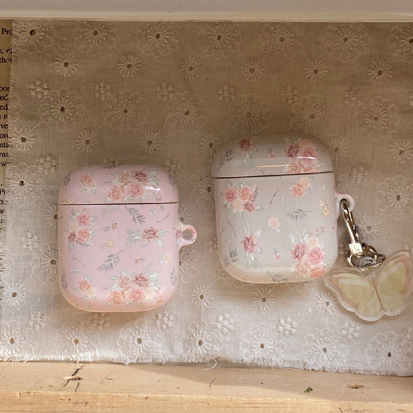 [Romantic Mood] Cottage Flower Glossy Airpods Case