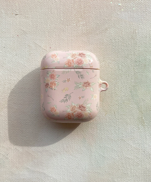 [Romantic Mood] Cottage Flower Glossy Airpods Case