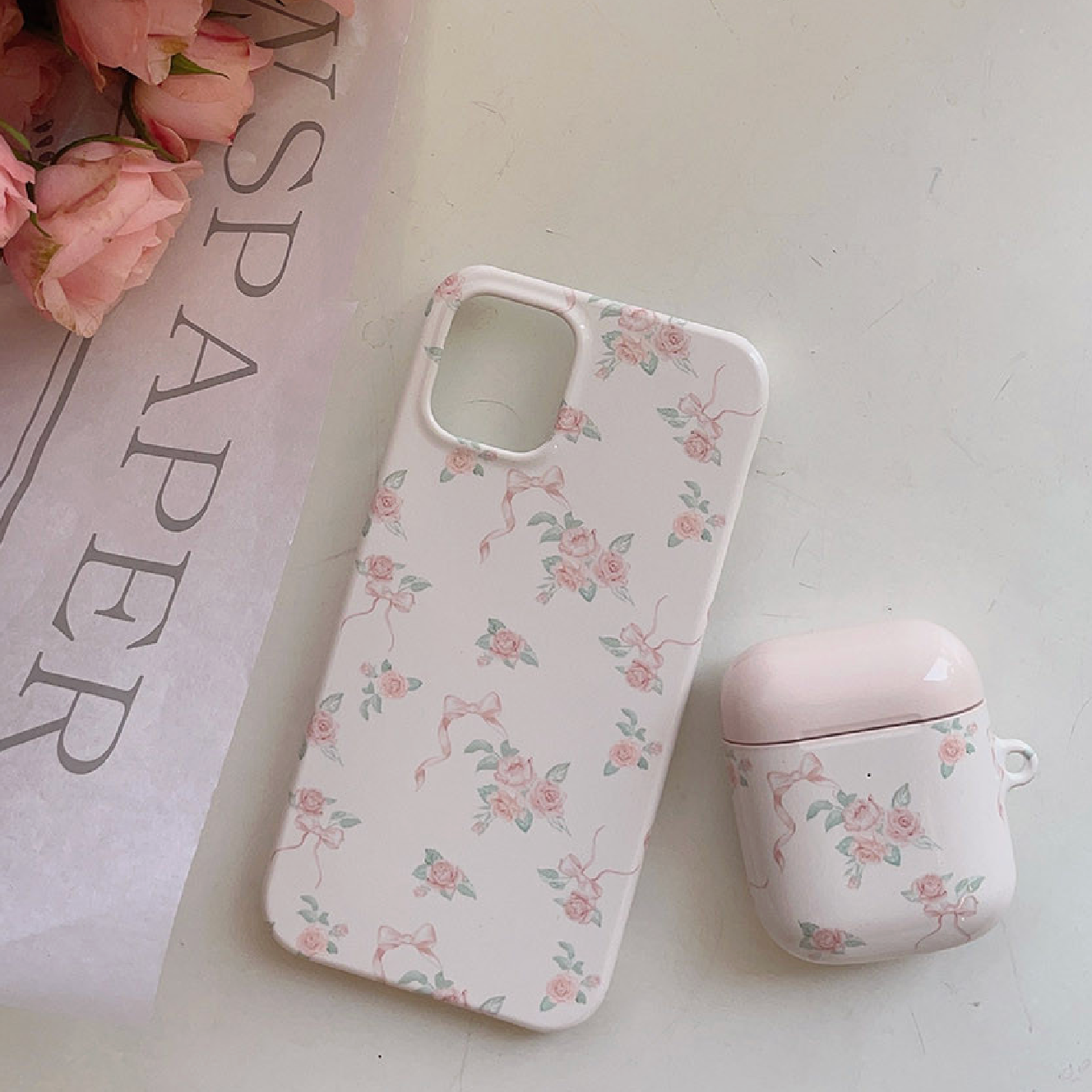 [Romantic Mood] Ribbon Collection Glossy Hard Case