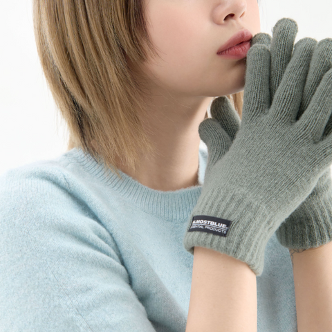 [Almost Blue] SOFT KNIT WOOL GLOVES (23colours)