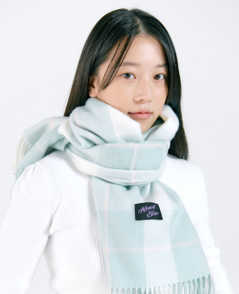 [Almost Blue] HUG CHECK MUFFLER (11Colours)