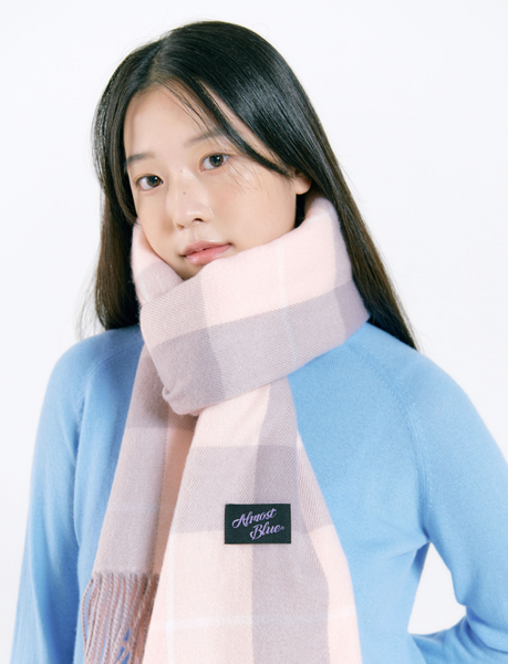 [Almost Blue] HUG CHECK MUFFLER (11Colours)