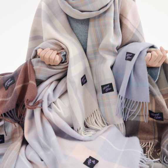 [Almost Blue] BLUSH CHECK MUFFLER (9Colours)