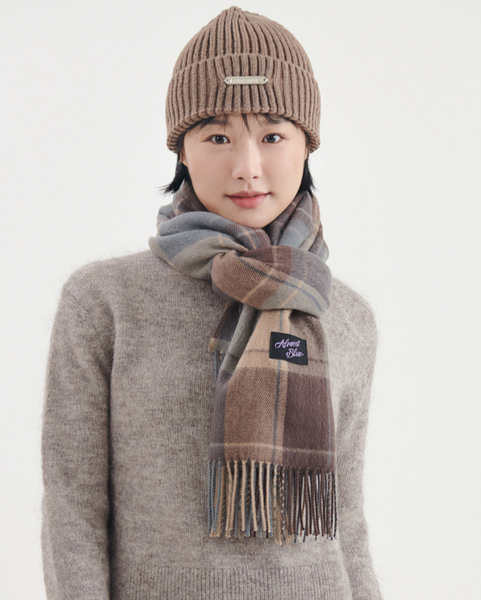 [Almost Blue] BLUSH CHECK MUFFLER (9Colours)