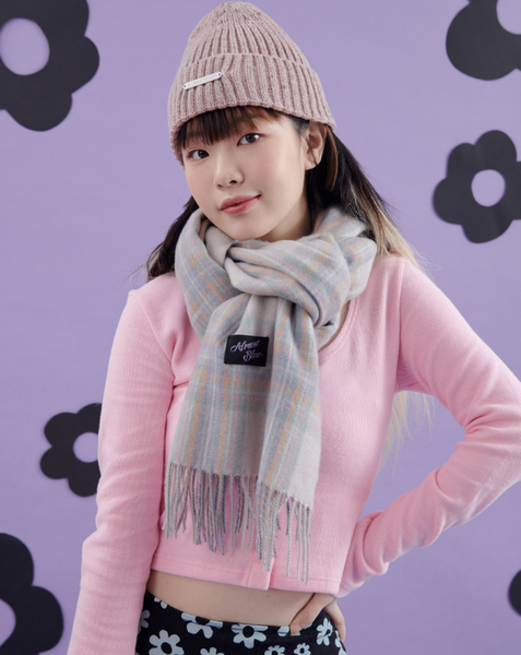 [Almost Blue] BLUSH CHECK MUFFLER (9Colours)