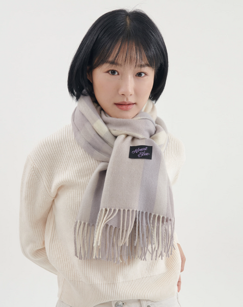 [Almost Blue] BLUSH CHECK MUFFLER (9Colours)