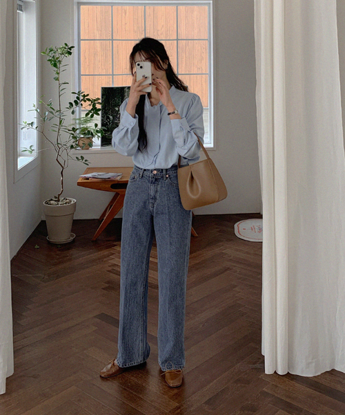 [FROM HEAD TO TOE] Straight Bootcut Denim Pants