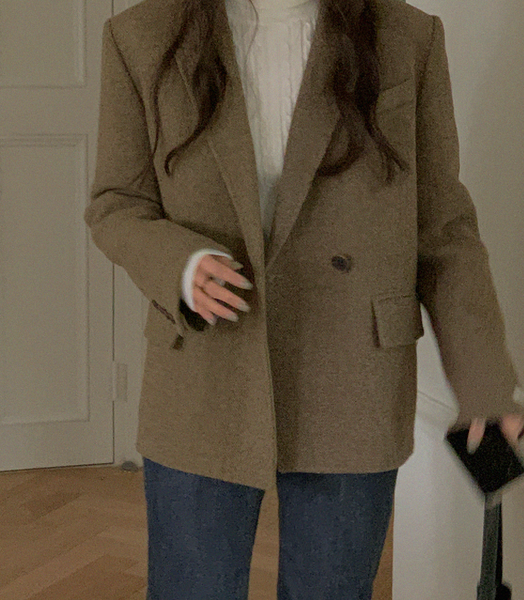 [FROM HEAD TO TOE] *Love From* Classic Double Button Handmade Jacket (Wool 80%)